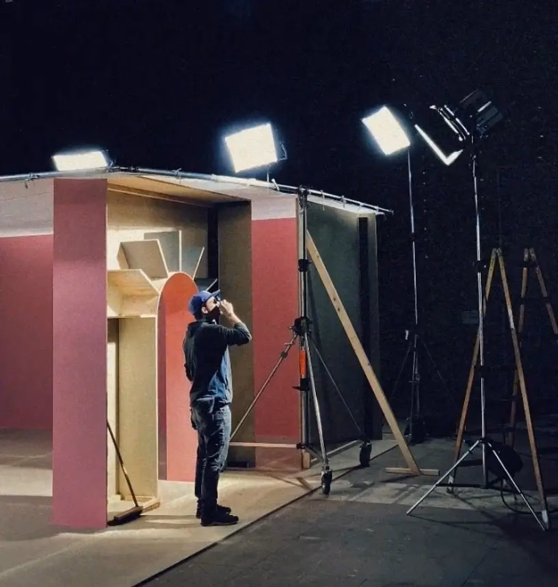 On sound stage set