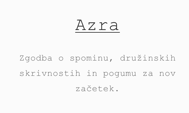 Feature Film: Azra